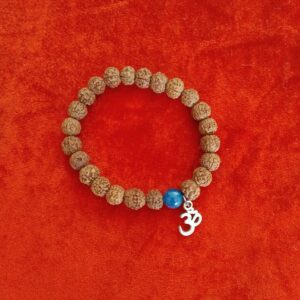Original Nepali Abhimantrit Rudraksha Bracelet (With Silver Om)