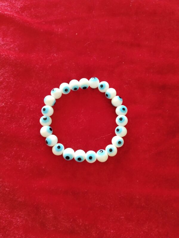 Elegant White Evil Eye Bracelet (Premium & Energised)